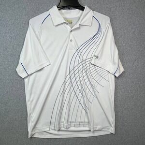Izod Golf Polo Men's XL White Performance Moisture Wicking Short Sleeve